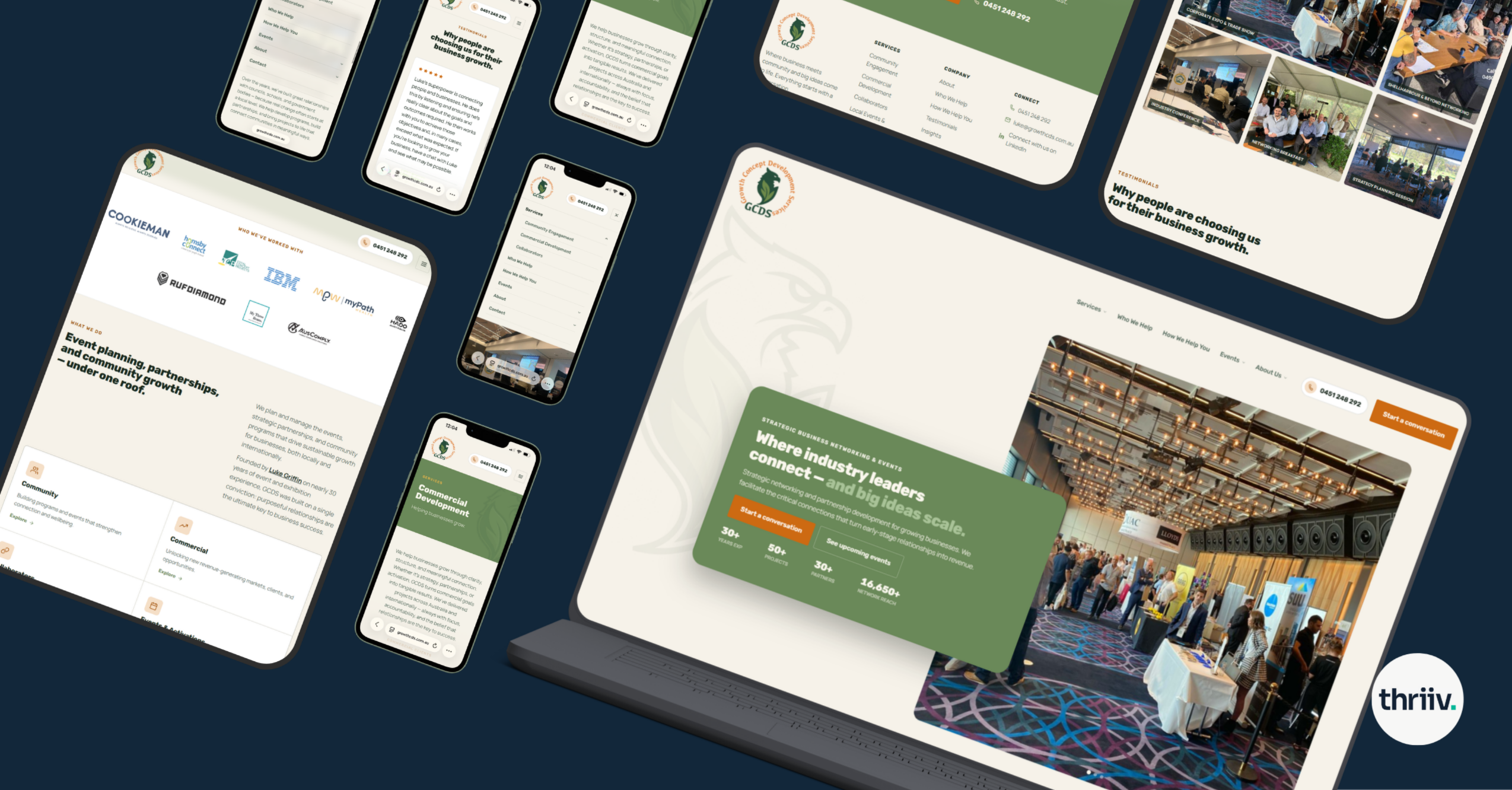 The GrowthCDS website after thriiv Digital's 48-hour emergency rebuild