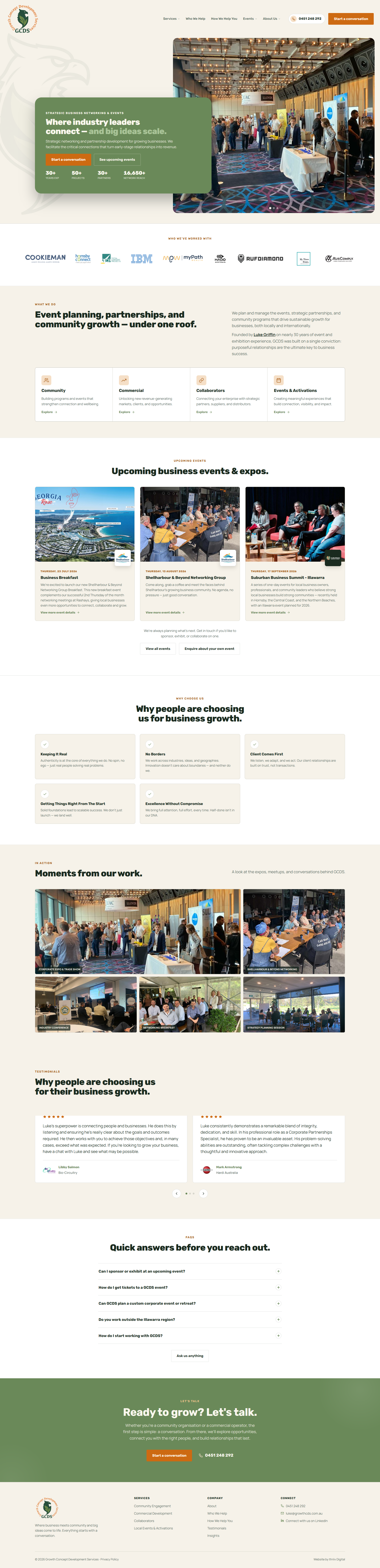 Growth Concept Development Services website